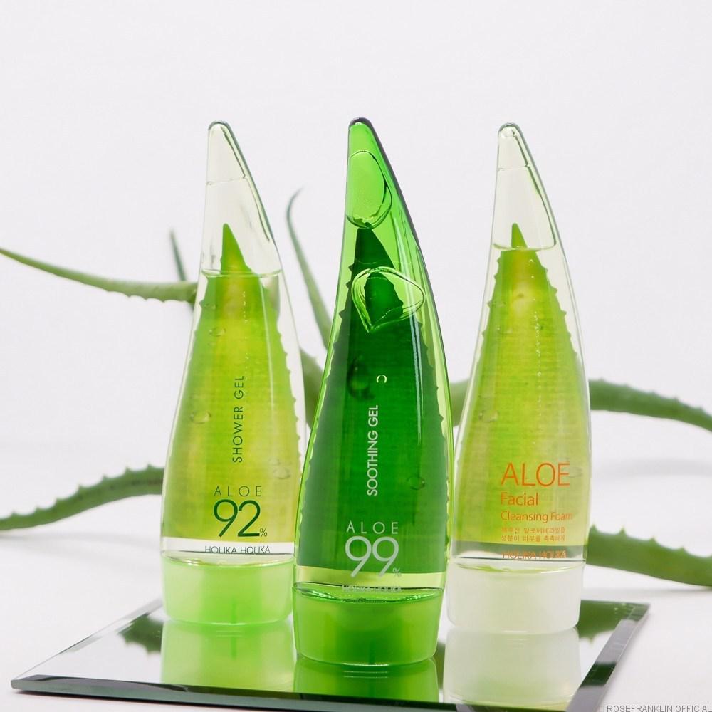 Holika Holika Aloe Face and Bodycare Set (Face Foam 55ml+ Shower Gel 55ml+Aloe Gel 55ml)