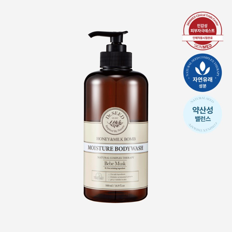 Dr.SEED Honey & Milk Bomb Moisture Body Wash bebe musk 500ml