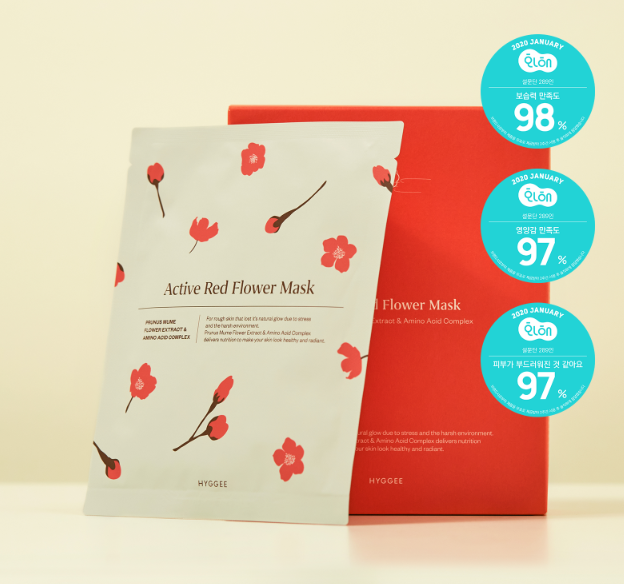 Active Red Flower Mask 30ml X 10EA