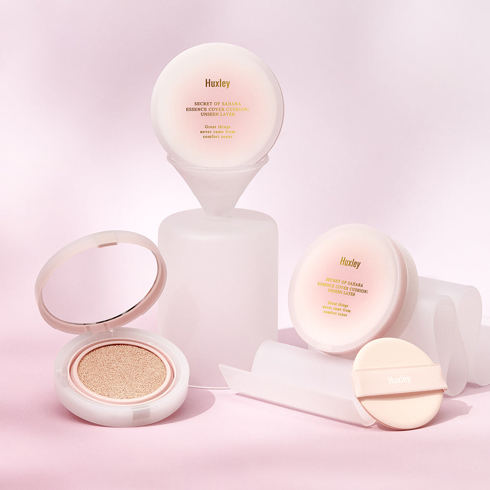 Huxley ESSENCE COVER CUSHION ; UNSEEN LAYER 1 DESERT PEACH 12g
