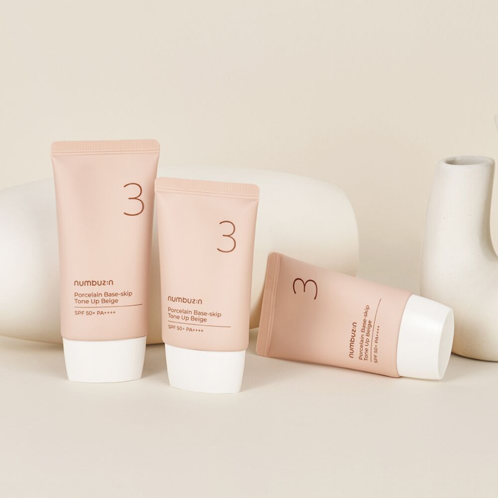 Numbuzin No.3 Porcelain Base-skip Tone Up Beige 50ml