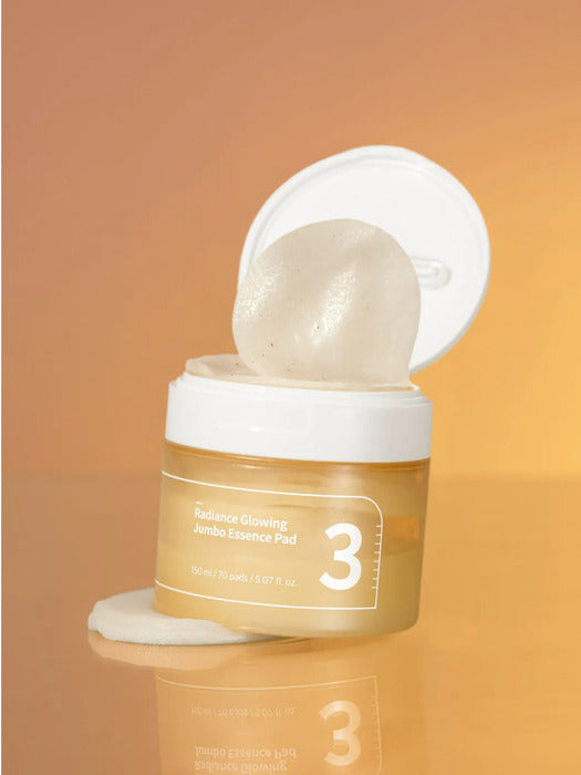 Numbuzin No.3 Radiance Glowing Jumbo Essence Pad 150ml / 70 Pads