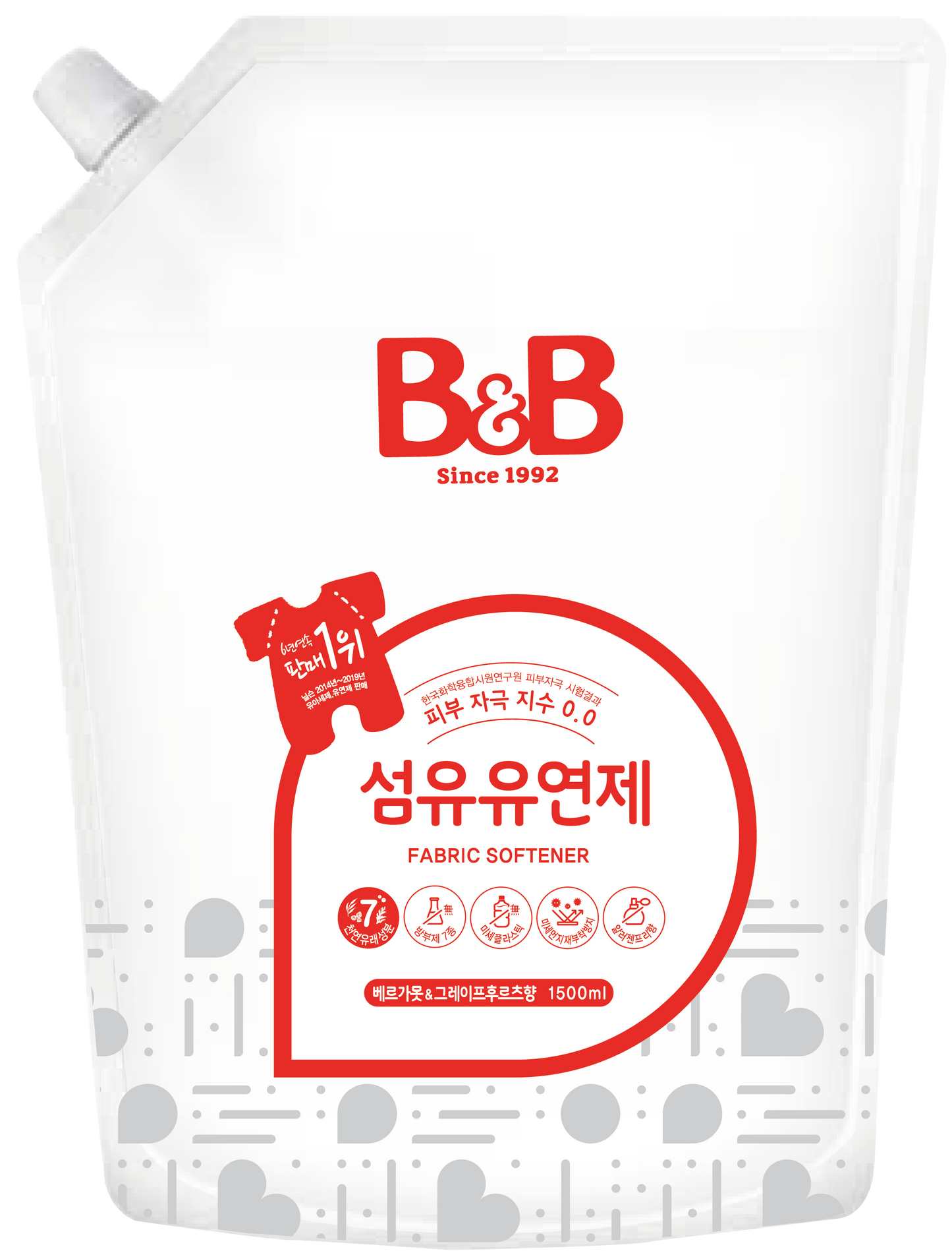 B&B Baby Fabric Softener Bergamot Refill 1500ml