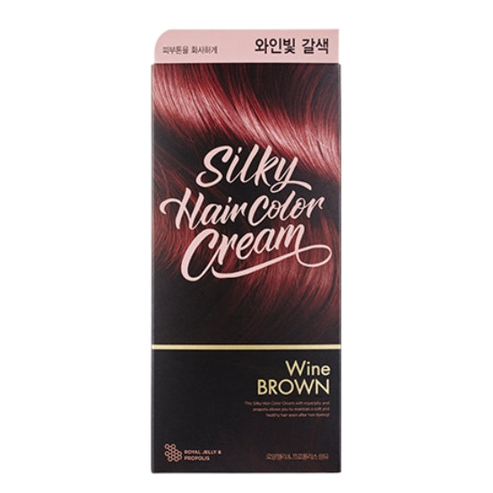 STYLIST Silky HC Cream Wine Brown 2018 60g+60g+10g