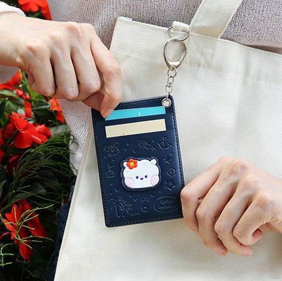 BT21 MININI LEATHER PATCH CARD HOLDER VACANCE RJ