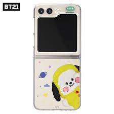 BT21 FLUFFY GALAXY Z FLIP5 CLEAR SLIM CASE CHIMMY