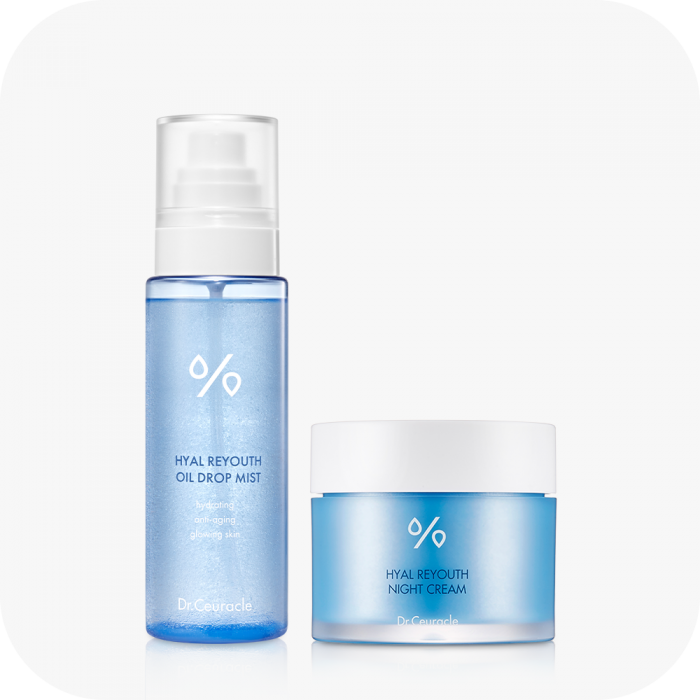 Dr.Ceuracle HYAL REYOUTH GLOWING SET(HYAL REYOUTH TONER(120ml), HYAL REYOUTH NIGHT CREAM(60g), HYAL REYOUTH HYDROGEL EYE MASK)