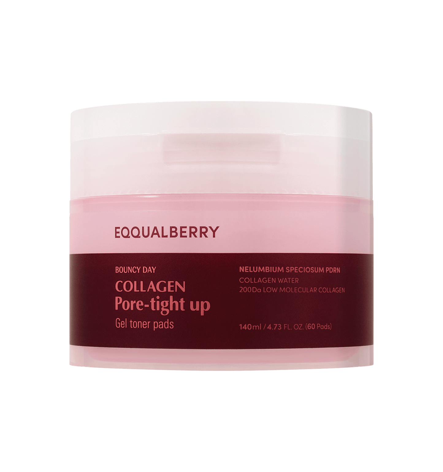 EQQUALBERRY COLLAGEN PORE-TIGHT UP GEL TONER PADS 140ml | 60pads