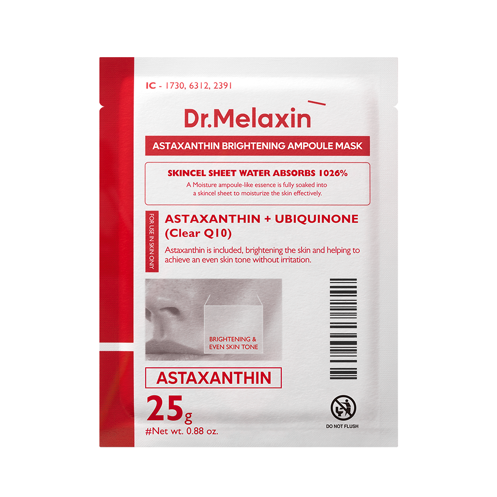 DR.MELAXIN Astaxanthin whitening Ampoule Mask pack 25g 5ea