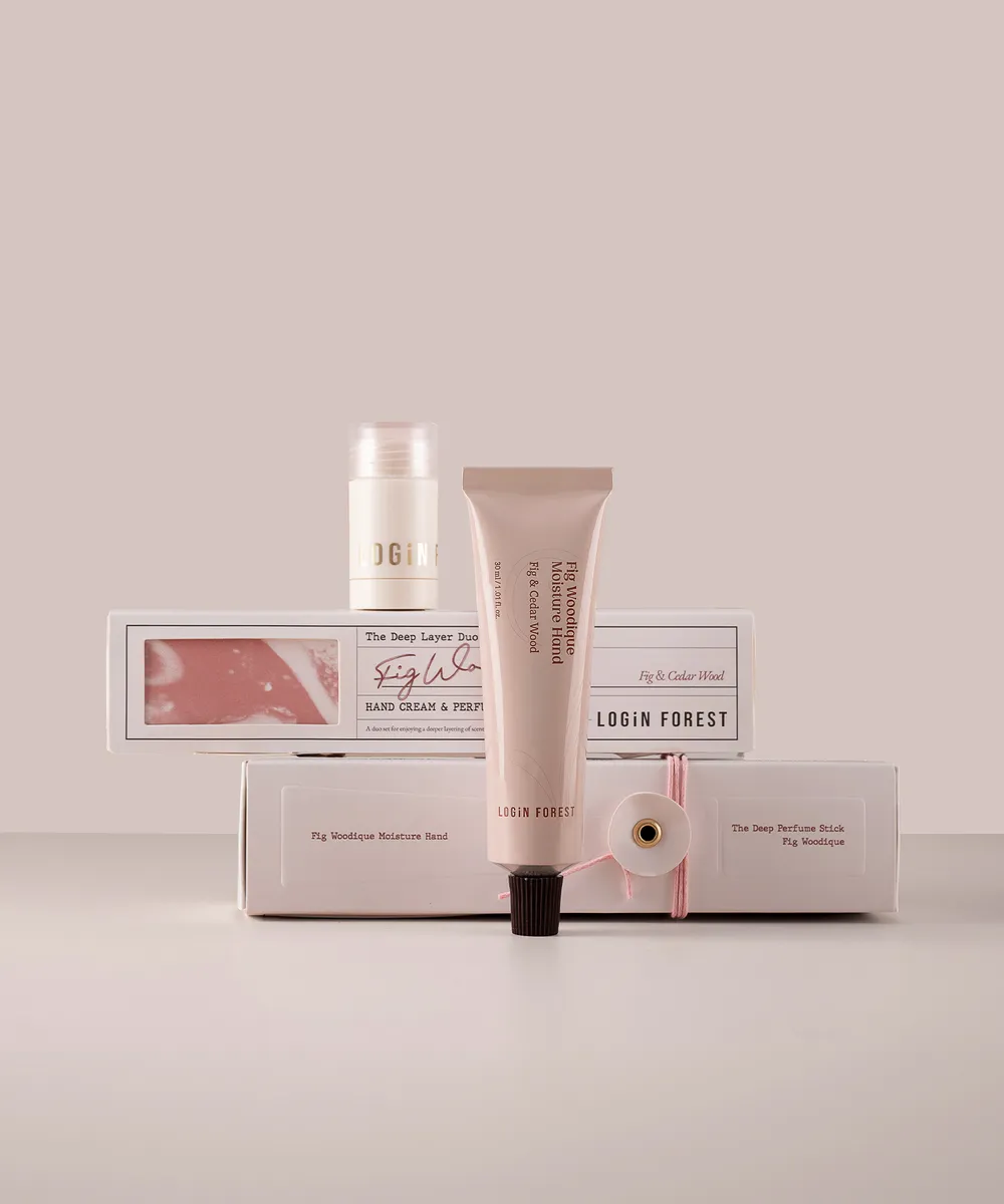 Login Forest THE DEEP LAYER DUO Fig Woodique hand Cream 30ml Perfume Stick 8g
