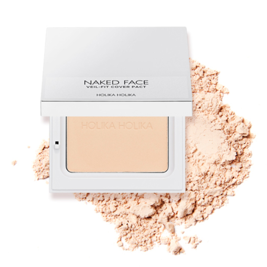 HOLIKA HOLIKA Naked Face Veil-Fit Cover Pact 01 LIGHT BEIGE 12g