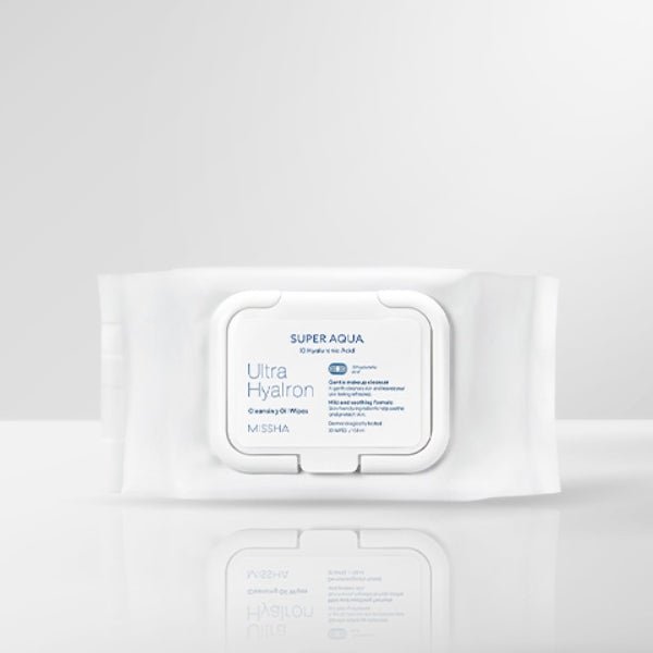 SUPER AQUA ULTRA HYALRON CLEANSING OIL TISSUE 30PCS, 154ML