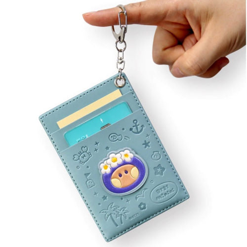 BT21 MININI LEATHER PATCH CARD HOLDER VACANCE SHOOKY