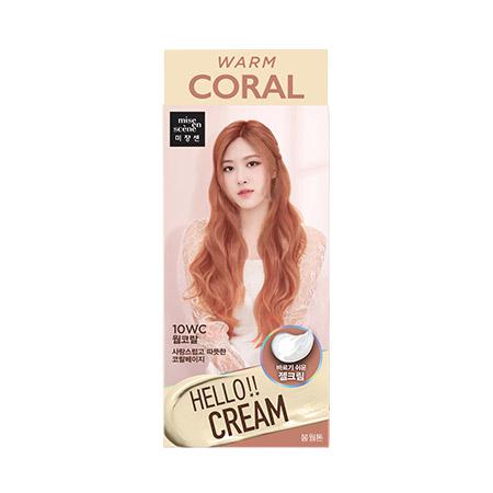 MISEENSCENE Hello Cream Color 10WC Warm Coral 40g+80g+5g+6ml