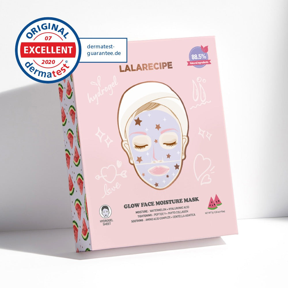 LALARECIPE Glow Face Moisture Mask 23g x 10PCS