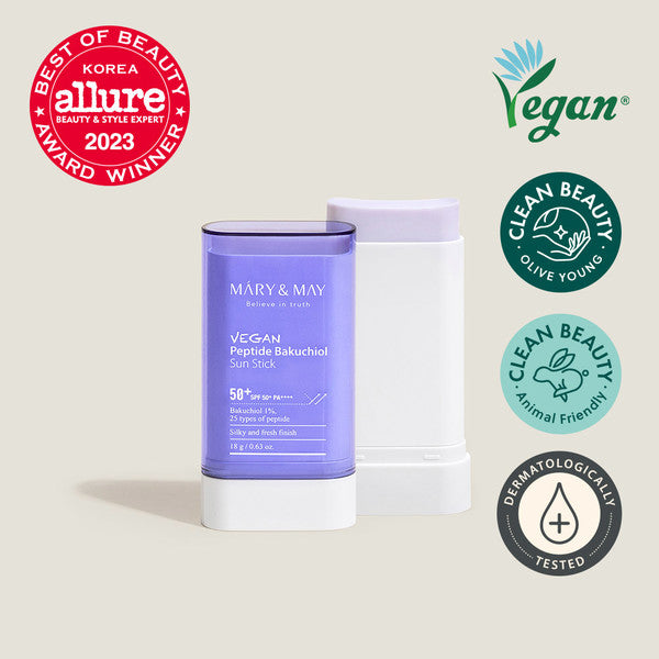 Mary&May Vegan Peptide Bakuchiol Sun Stick SPF50+ PA++++ 18g