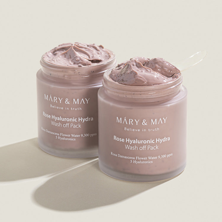 Mary&May Rose Hyaluronic Hydra Wash Off Pack Duo (125g x2)