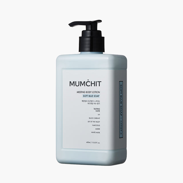 MUMCHIT Melting Body Lotion Soft Blue Soap 400ml