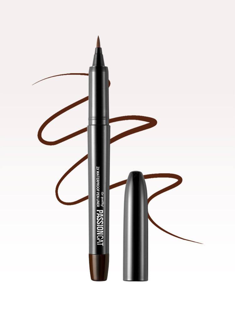 2X WATERPROOF PEN LINER No.2 BROWN