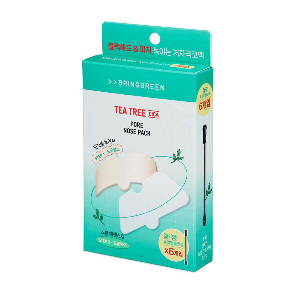 BRING GREEN TEA TREE CICA PORE NOSE PACK 5pcs