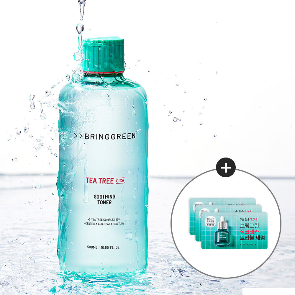 BRING GREEN Tea Tree Cica Trouble Soothing Toner 500ml(+serum 3ml)