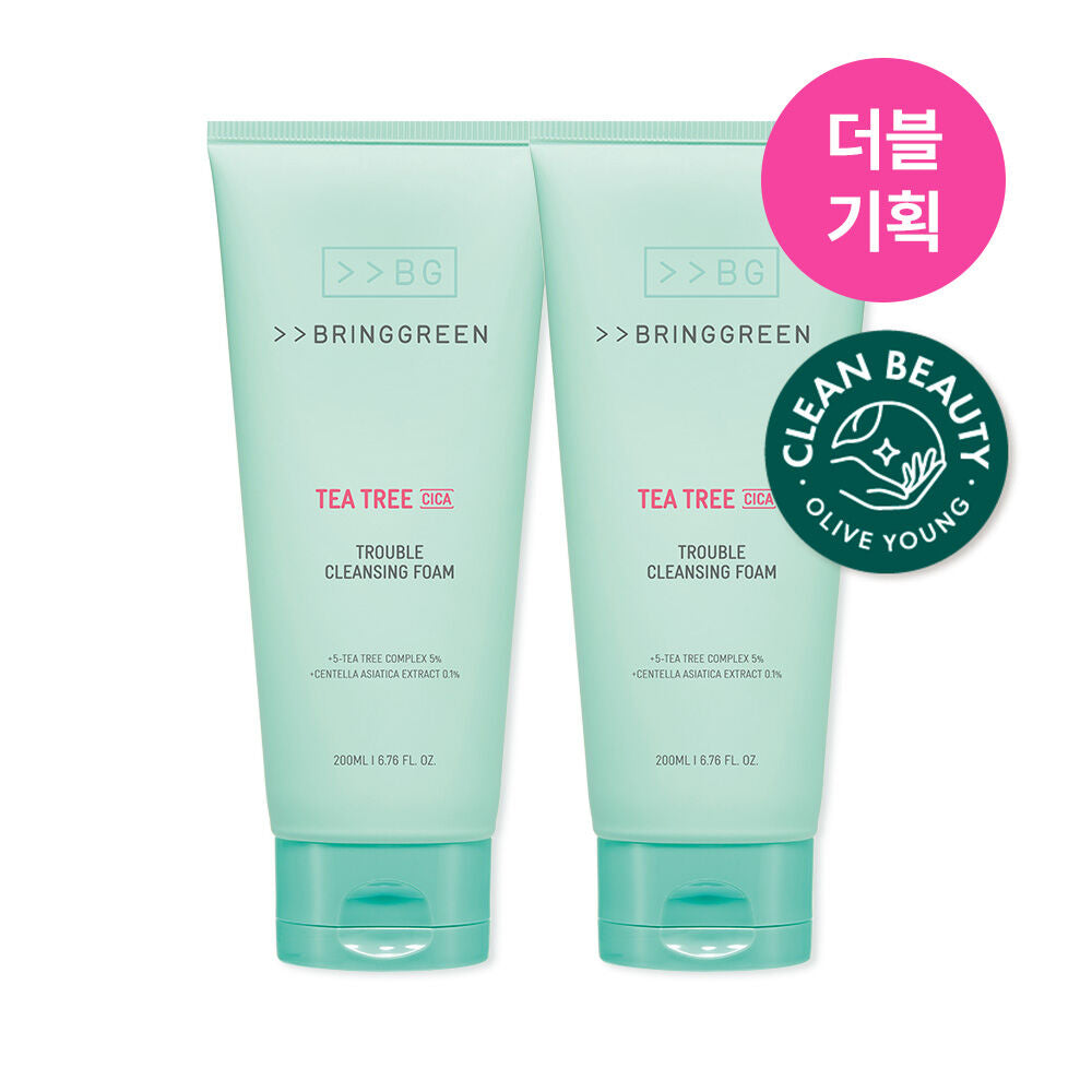 BRING GREEN TEA TREE CICA DEEP CLEANSING FOAM 120ml DOUBLE SET