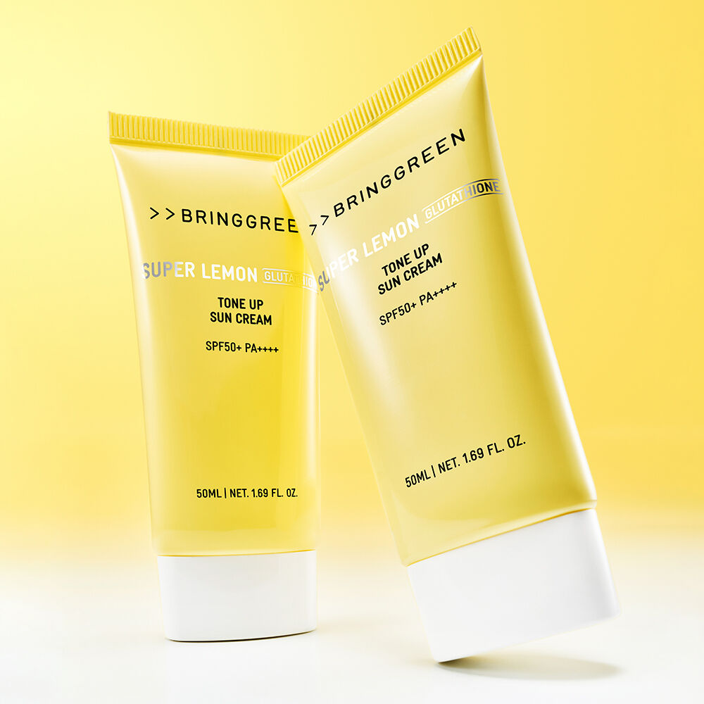BRING GREEN SUPER LEMON GLUTATHIONE TONE UP SUN CREAM 1+1 SET