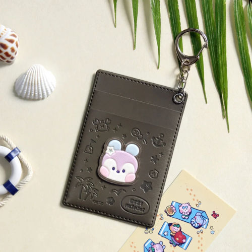 BT21 MININI LEATHER PATCH CARD HOLDER VACANCE MANG