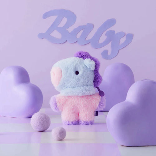 BT21 BABY FLAT FUR PURPLE HEART EDITION STANDING DOLL MANG
