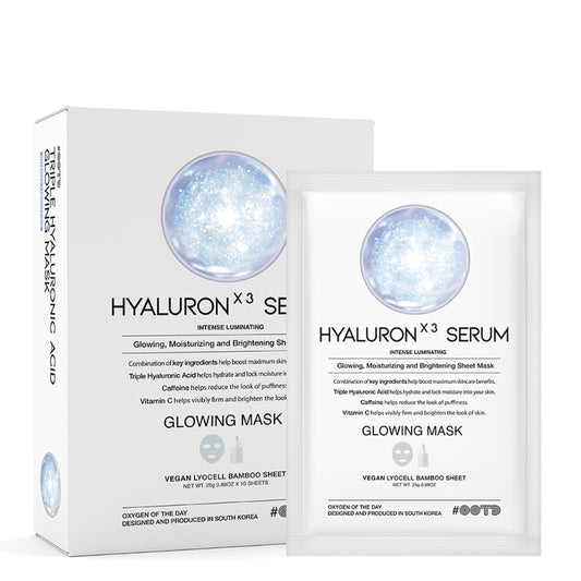Triple Hyaruron Acid Serum Glowing Mask 10 sheets/ea