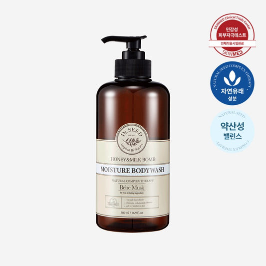 Dr.SEED Honey & Milk Bomb Moisture Body Wash bebe musk 500ml
