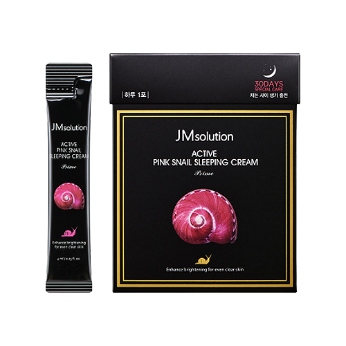JMsolution Active Pink Snail Sleeping Cream Prime 4ml*30ea