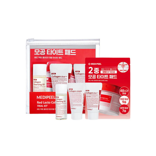 Medipeel RED LACTO COLLAGEN MINI MULTI KIT clear2.0 15ml / pad 20ml(5pcs) / cream 15g / oil 20ml