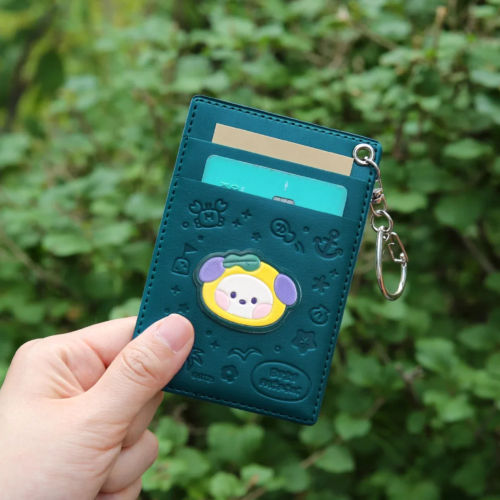 BT21 MININI LEATHER PATCH CARD HOLDER VACANCE CHIMMY