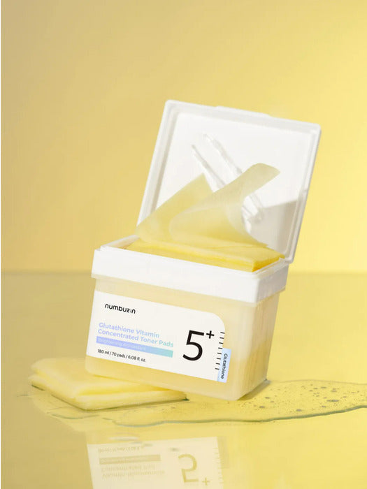 Numbuzin No.5+ Glutathione Vitamin Concentrated Toner Pads 180ml / 70 Pads