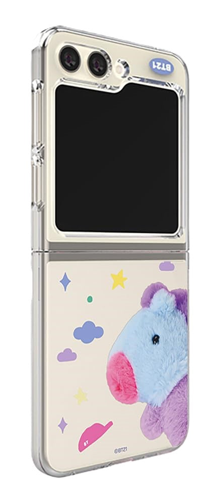 BT21 FLUFFY GALAXY Z FLIP5 CLEAR SLIM CASE MANG