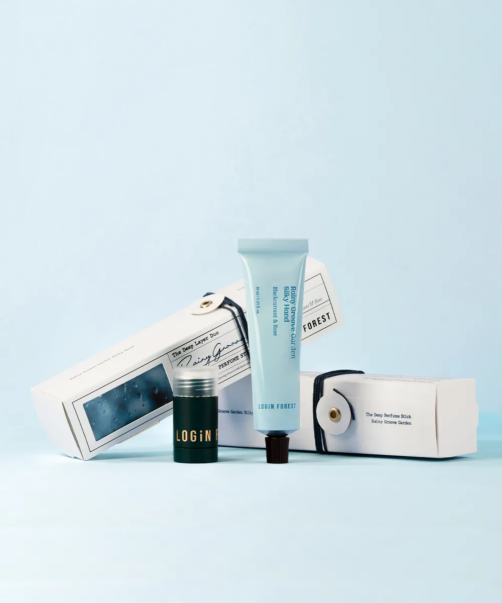 Login Forest THE DEEP LAYER DUO Rainy Groove Garden hand Cream 30ml Perfume Stick 8g