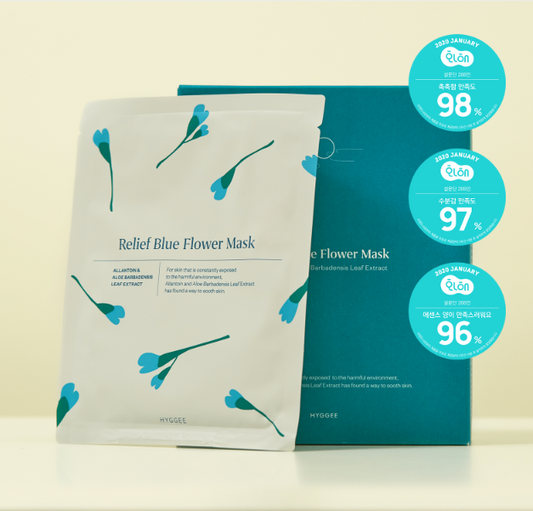 Relief Blue Flower Mask 35ml X 10EA