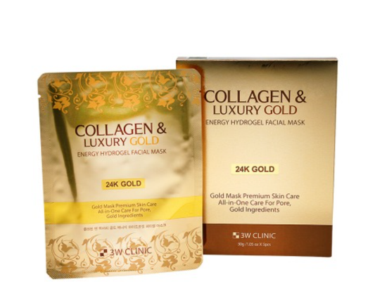 COLLAGEN & LUXURY GOLD ENERGY HYDROGEL FACIAL MASK 30g*5EA