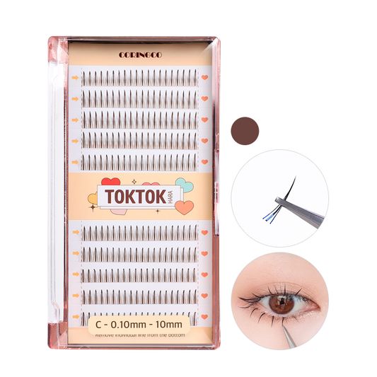 TOKTOK Hara Filter Eyelash #Brown 10mm 200pcs
