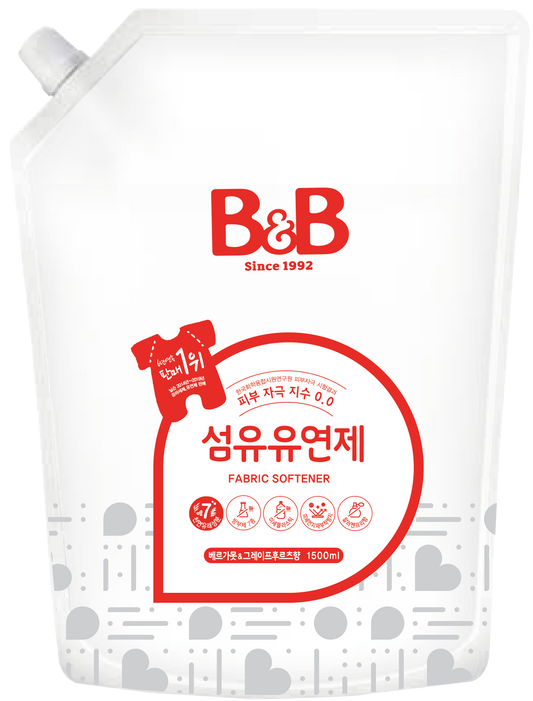 B&B Baby Fabric Softener Bergamot Refill 1500ml