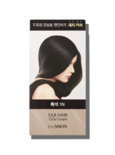 SilK Hair Color Cream Gray Hair Cover Black 60 g, 60 g, 8 ml