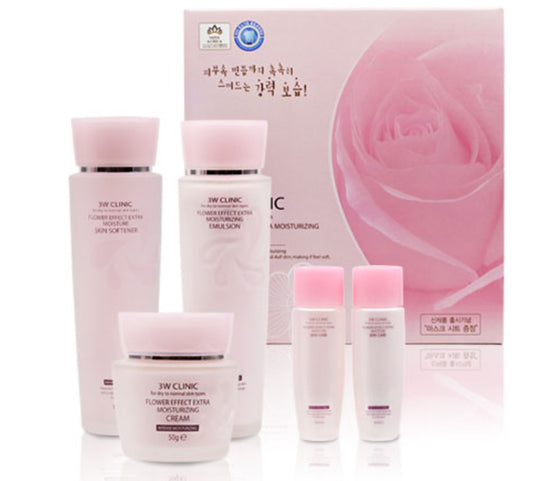 FLOWER EFFECT EXTRA MOISTURIZING SKIN CARE 3 SET SET