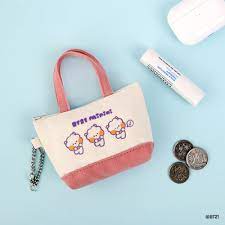 BT21 MININI CANVAS BAG AND POUCH MINI POUCH RJ