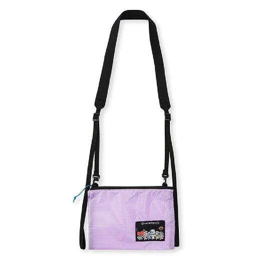 RECYCLING & REBIRTH RE: BT21 WITH OVER LAB FOLDING CROSS BAG PURPLE