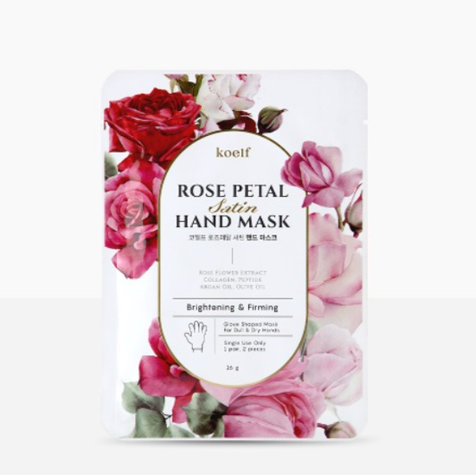 Rose Petal Satin Hand Mask 1EA