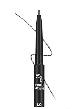 Wonder Drawing Skinny Eye Brow 01 Ash Black 0.5g