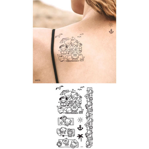 BT21 MININI TATOO STICKER SUMMER SKY BEACH