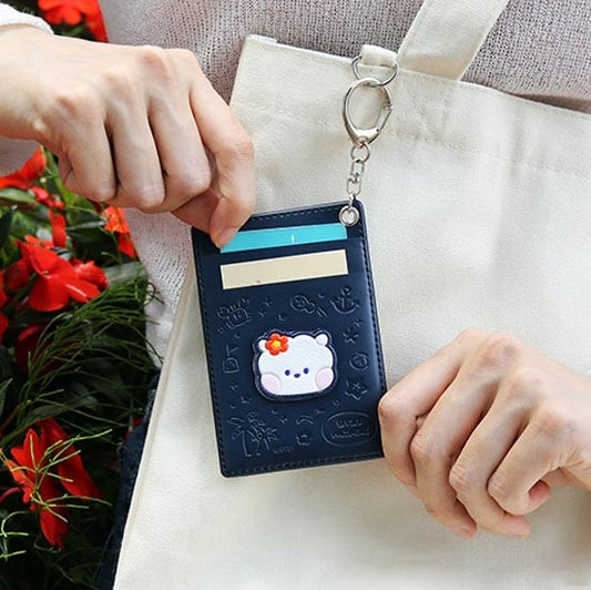 BT21 MININI LEATHER PATCH CARD HOLDER VACANCE RJ
