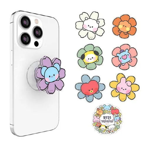 BT21 MININI HAPPY FLOWER EPOXY TOK ALL 8 Characters